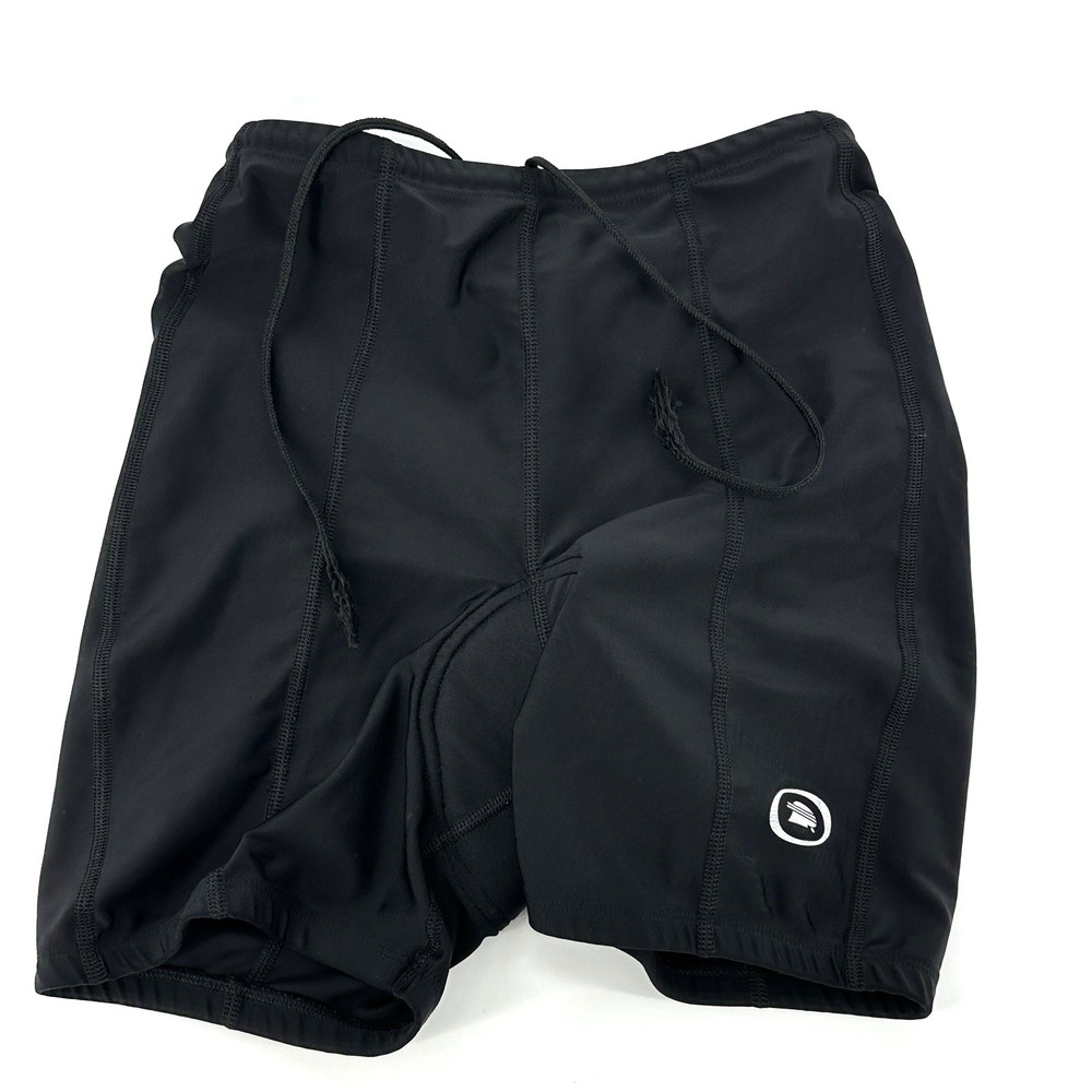 PERFORMANCE Women's L Black Padded Bicycle Cycling Shorts Drawstring